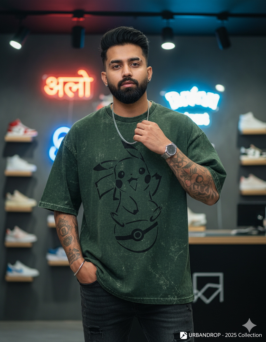 Unisex Oversized Pickachu Tee